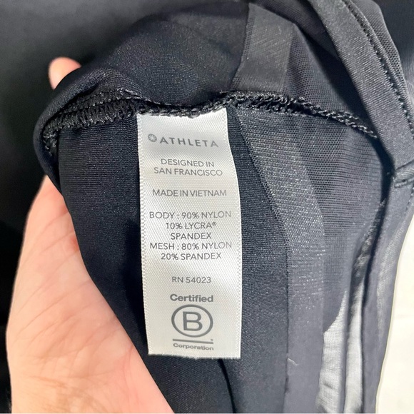 Athleta Sunlover Tank Dress‎ UPF Sheer Mesh Hem Beach Athleisure Tennis Prep SP - Picture 8 of 11